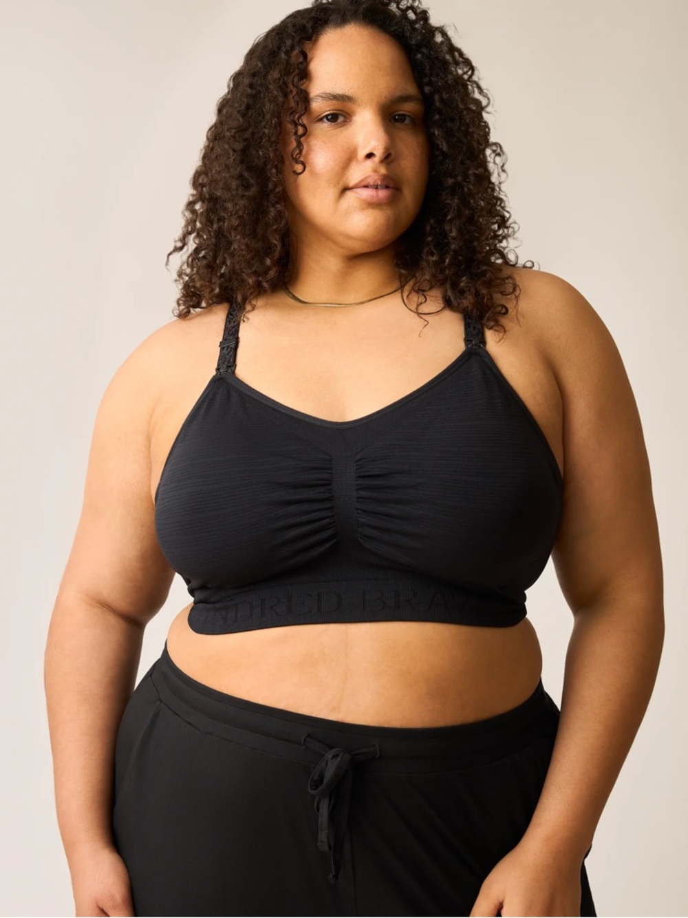 Kindred Bravely Black Sublime Hands-Free Pumping Nursing Maternity Bra Large